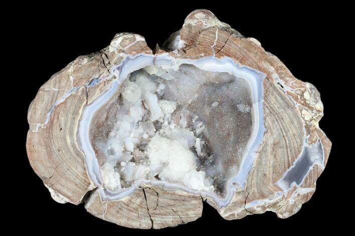 Crystal Filled Dugway Geode (Polished Half) - Utah #176756